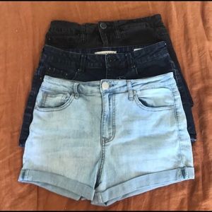 High rise denim shorts Bundle